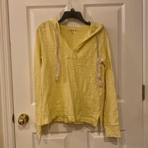 Loft Drawstring Yellow Hoodie